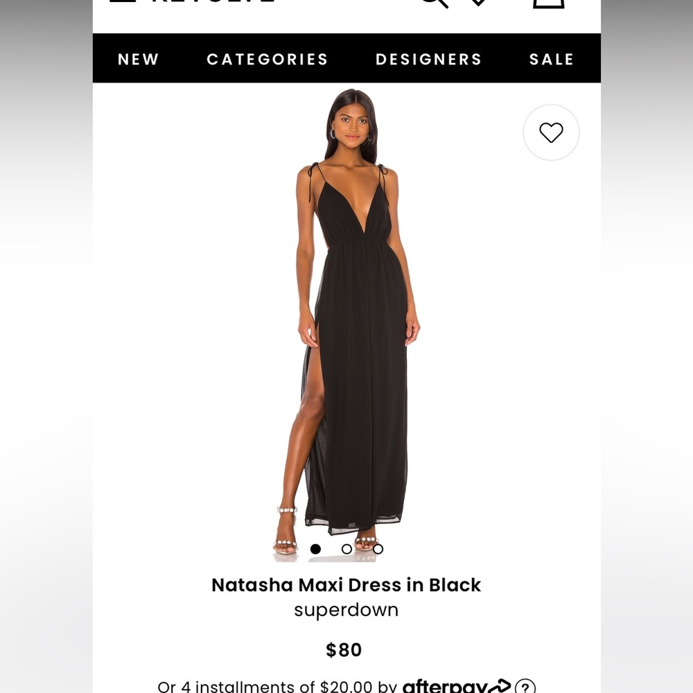 Superdown Natasha Maxi Dress in Black